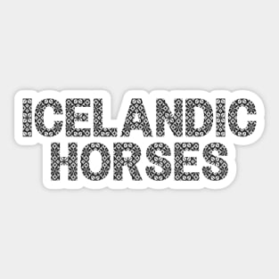 Icelandic Horse Knit Look Icelandic Jumper Black Sticker